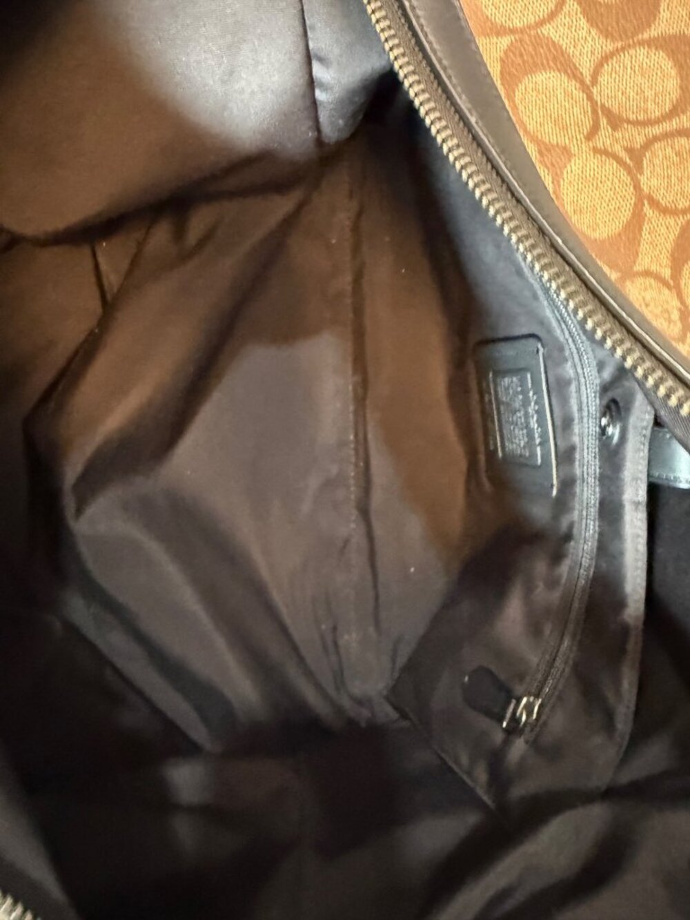 Coach Trekker Bag 52 Weekender Signature Canvas Brown Black - Picture 13 of 14